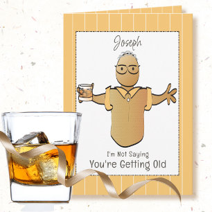Tarjeta de cumpleaños de dibujos animados masculin