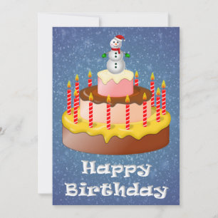 Tarjeta de cumpleaños de diciembre