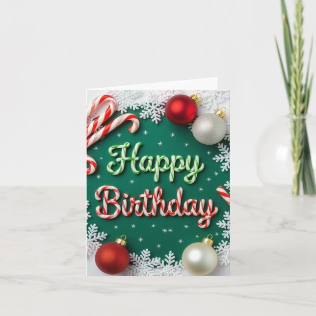 Tarjeta de cumpleaños de diciembre, Navidades tarj (Anverso)