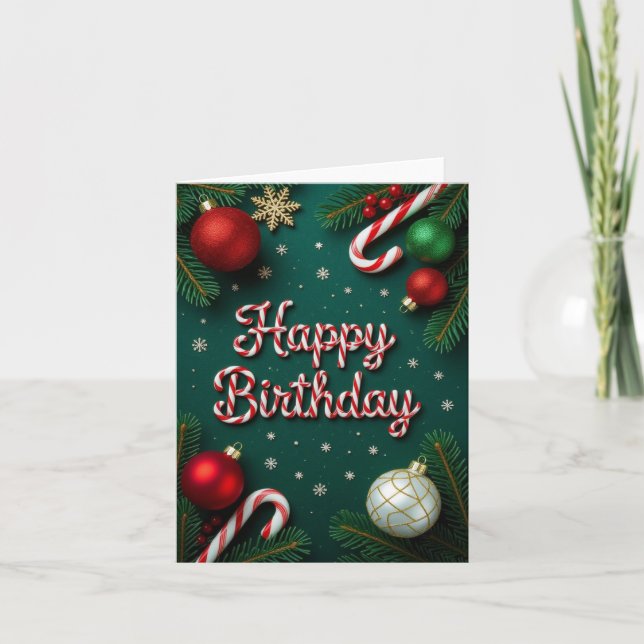 Tarjeta de cumpleaños de diciembre, Navidades tarj (Anverso)