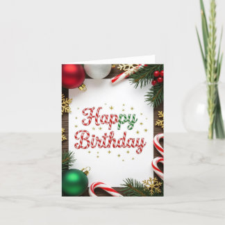 Tarjeta de cumpleaños de diciembre, Navidades tarj