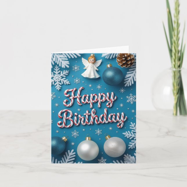 Tarjeta de cumpleaños de diciembre, Navidades tarj (Anverso)