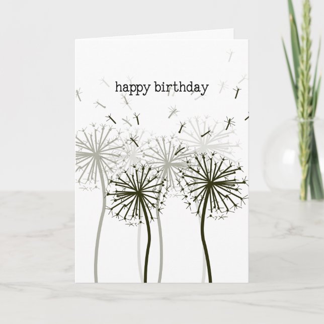 Tarjeta de cumpleaños de diente de león (Anverso)