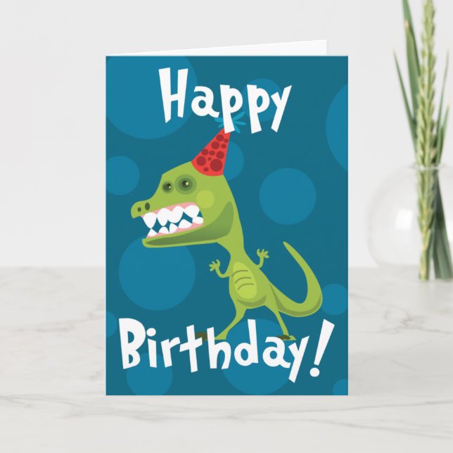 Tarjeta de cumpleaños de Dino (Anverso)