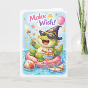 Tarjeta de cumpleaños de dinosaurio – ‘Es hora de 