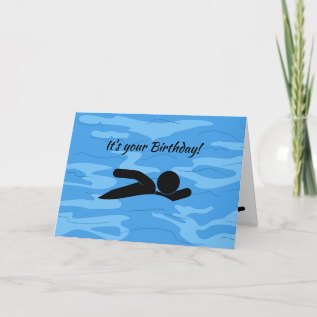 Tarjeta de cumpleaños de diseño de deportes de nat (Anverso)
