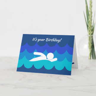 Tarjeta de cumpleaños de diseño de deportes de nat