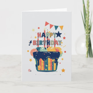 tarjeta de cumpleaños de diseño simple
