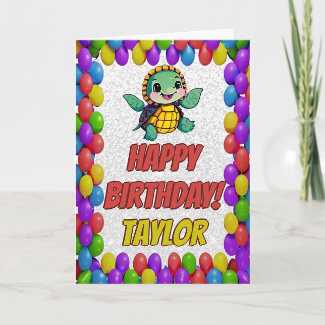 Tarjeta de cumpleaños de diversión personalizada p (Anverso)