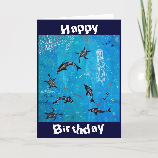 Tarjeta de cumpleaños de Dolphin Dreaming (Anverso)
