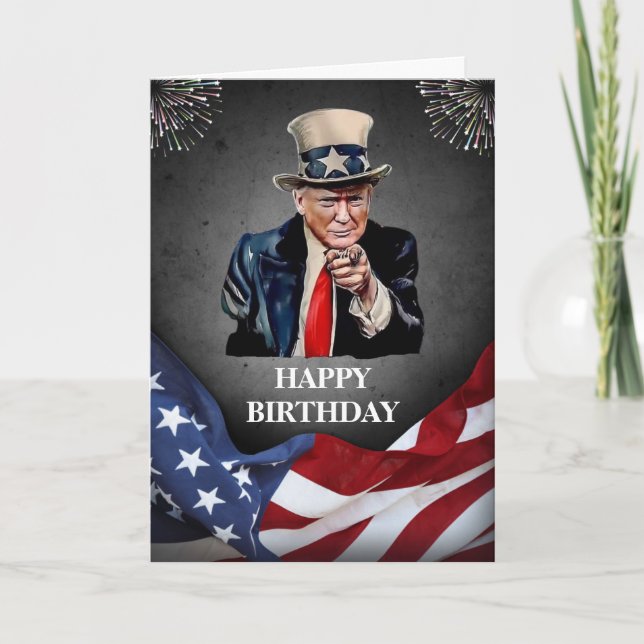 TARJETA DE CUMPLEAÑOS DE DONALD TRUMP (Anverso)
