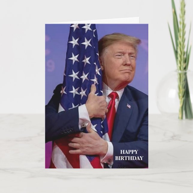 TARJETA DE CUMPLEAÑOS DE DONALD TRUMP (Anverso)