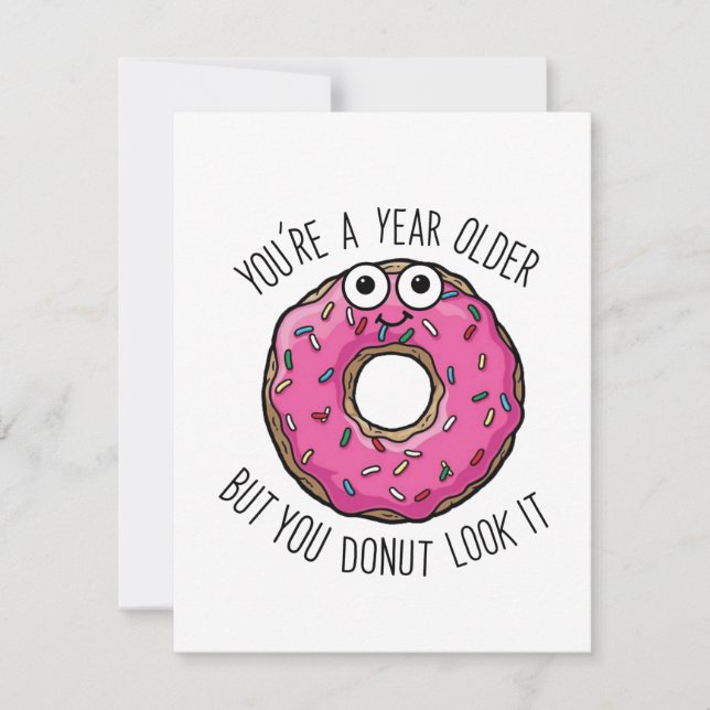 Tarjeta de cumpleaños de Donut (Anverso)