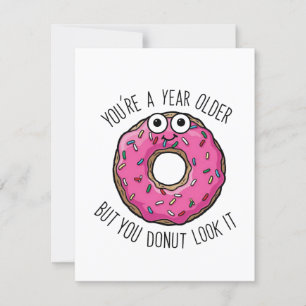 Tarjeta de cumpleaños de Donut
