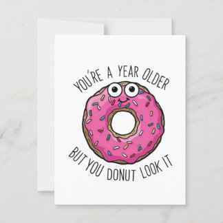 Tarjeta de cumpleaños de Donut