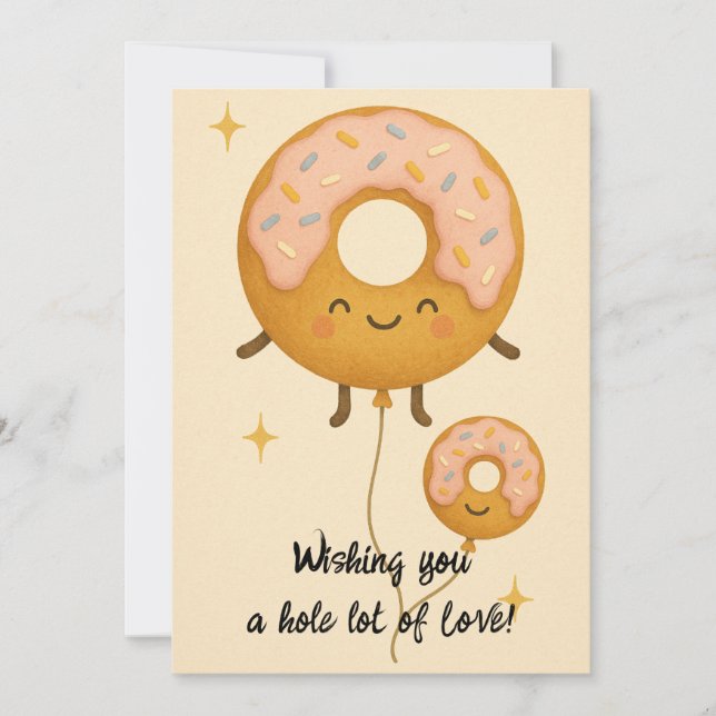 Tarjeta de cumpleaños de Donut de Donut para Crece (Anverso)