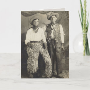 Tarjeta de cumpleaños de dos Cowboys