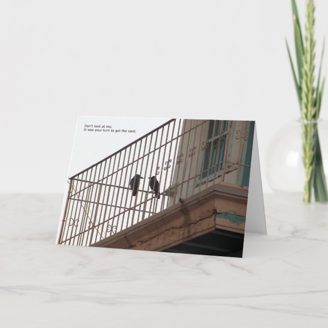 tarjeta de cumpleaños de dos cuervos (Anverso)