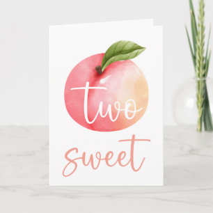 Tarjeta de cumpleaños de dos melocotones dulces