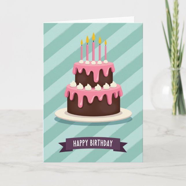 Tarjeta de cumpleaños de dos pisos (Anverso)