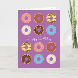 Tarjeta de cumpleaños de Doughnut