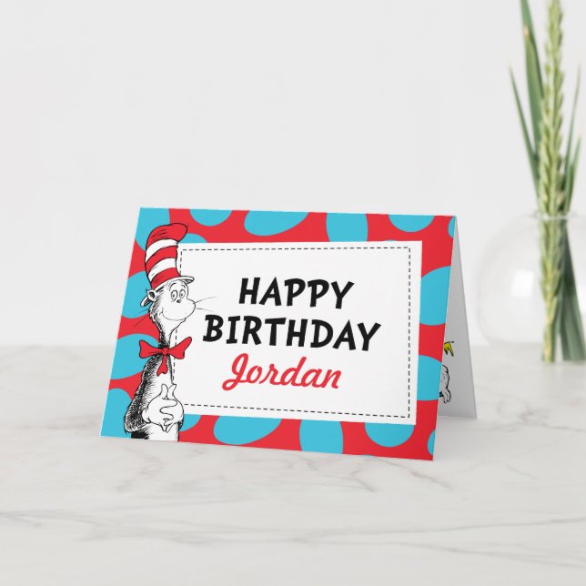 Tarjeta de cumpleaños de Dr. Seuss | ¡Feliz cumple (Anverso)