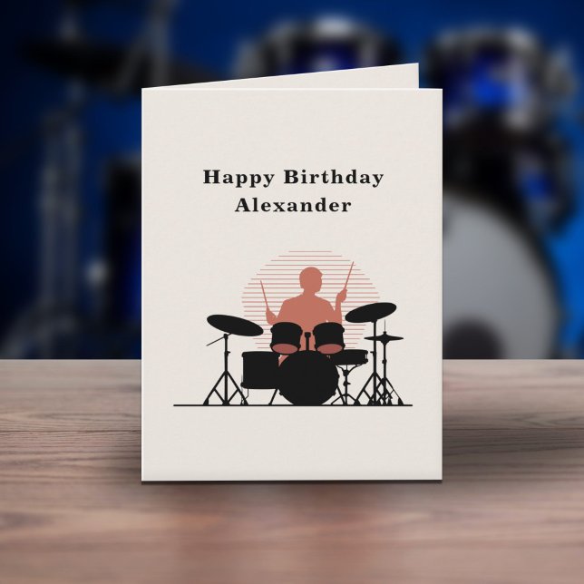 Tarjeta de cumpleaños de Drummer (Drummer Birthday Card)