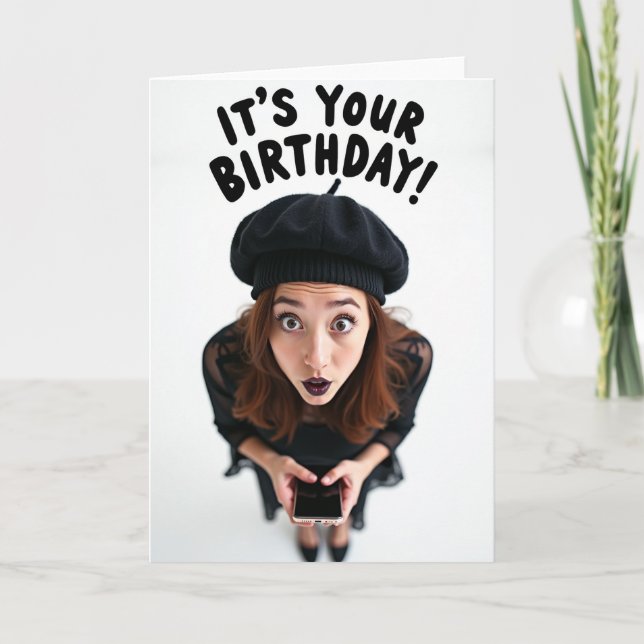 Tarjeta de cumpleaños de dulce sorpresa (Anverso)