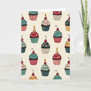 Tarjeta de cumpleaños de dulces caprichosos