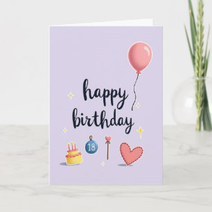 Tarjeta de cumpleaños de Dulces Dieciocho