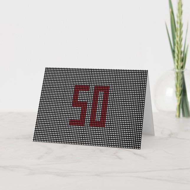 Tarjeta de cumpleaños de edad de 50 años (Anverso)