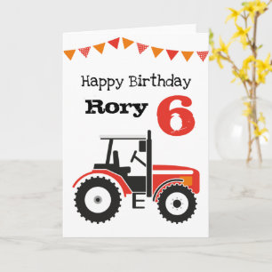 Tarjeta de cumpleaños de edad personalizada de Tra