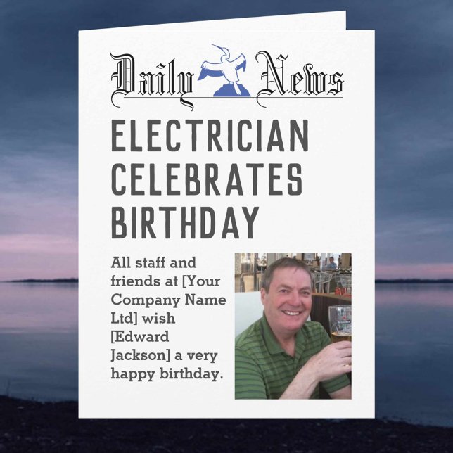 Tarjeta de cumpleaños de electricista para persona (Subido por el creador)
