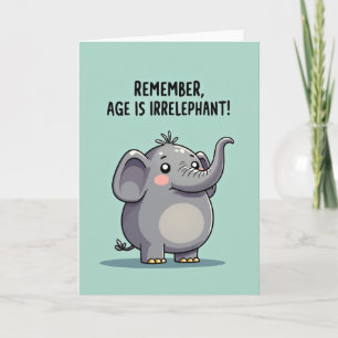 Tarjeta de cumpleaños de elefante juguetón