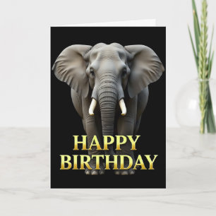 TARJETA DE CUMPLEAÑOS DE ELEFANTE PRÓXIMO DISTINTI