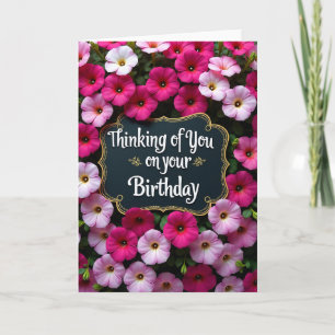 Tarjeta de cumpleaños de elegancia floral