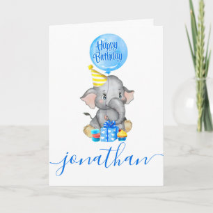 tarjeta de cumpleaños de elephant boy