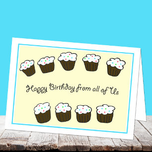Tarjeta de cumpleaños de empresa de grupo