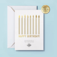 Tarjeta de cumpleaños de empresa de las velas de R