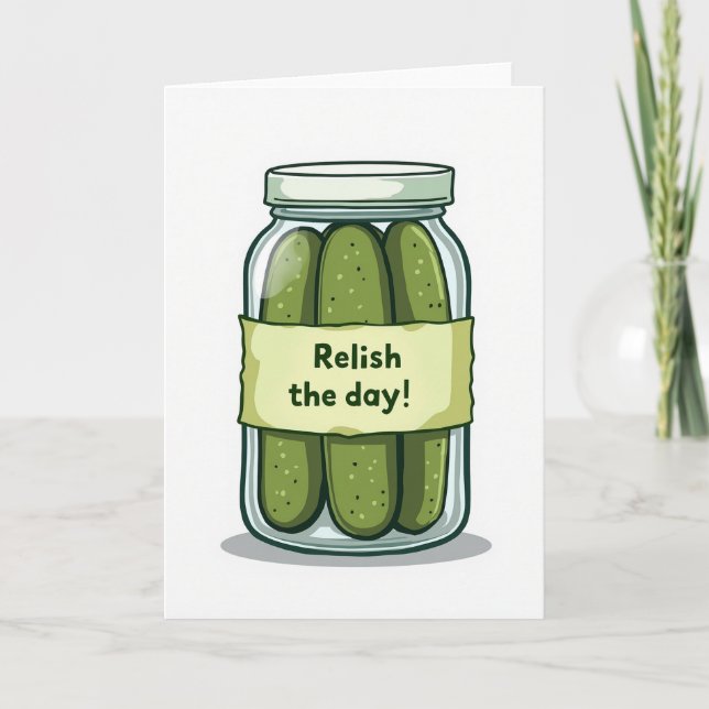 Tarjeta de cumpleaños de encurtidos dulces (Anverso)