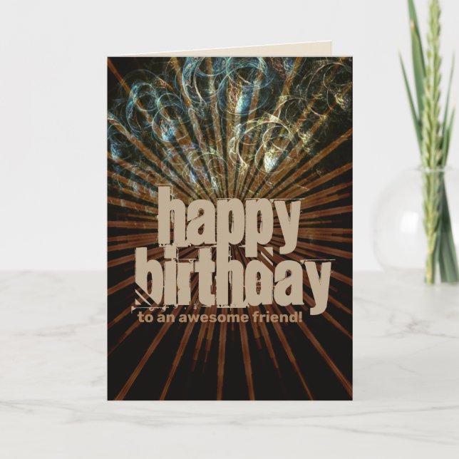 Tarjeta de cumpleaños de Energy Ray Bubbles Happy (Anverso)
