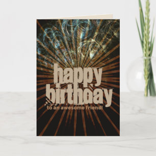Tarjeta de cumpleaños de Energy Ray Bubbles Happy