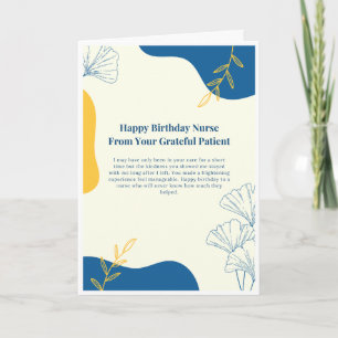 Tarjeta de cumpleaños de enfermera de paciente agr