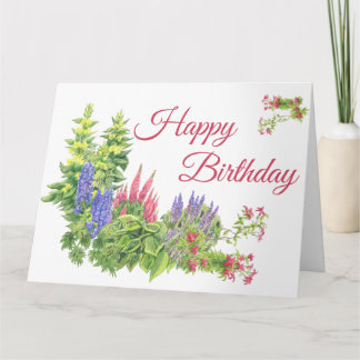 Tarjeta de cumpleaños de English Country Garden