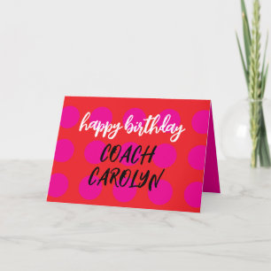 Tarjeta de cumpleaños de entrenador, tarjeta perso