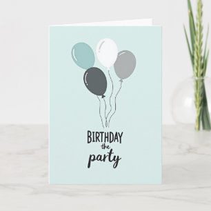 Tarjeta de cumpleaños de esferas silenciadas