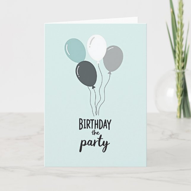 Tarjeta de cumpleaños de esferas silenciadas (Anverso)