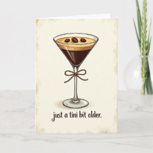 Tarjeta de cumpleaños de espuma de café