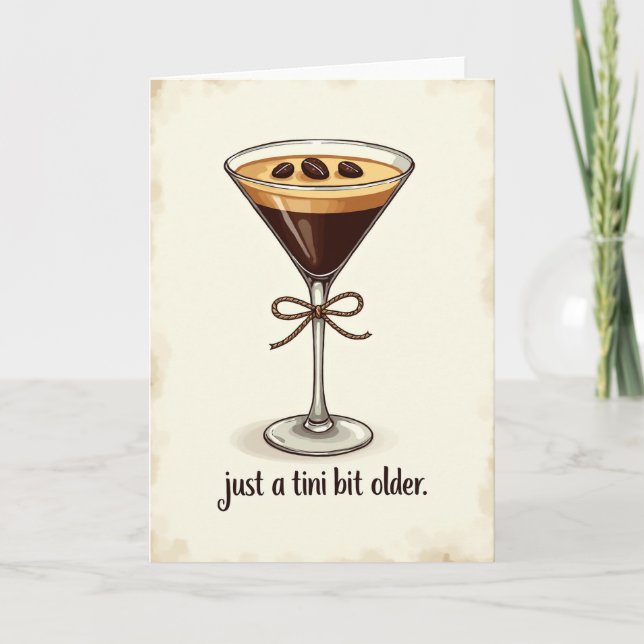 Tarjeta de cumpleaños de espuma de café (Anverso)