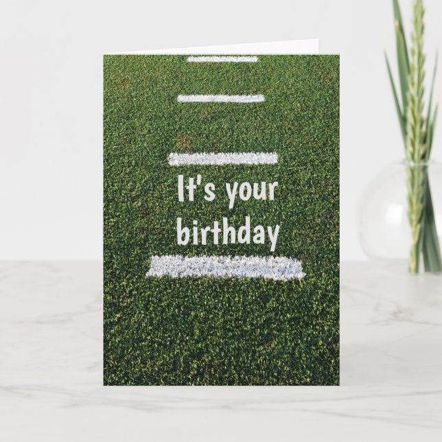 Tarjeta de cumpleaños de estadio cerrado (Anverso)